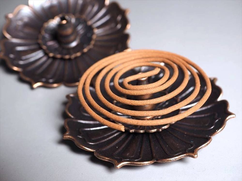 ロータス 渦巻香 スティック香 蓮の花 お香立て