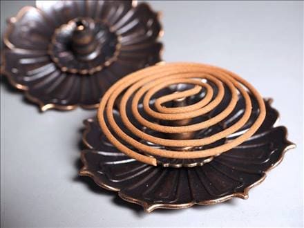 ロータス 渦巻香 スティック香 蓮の花 お香立て