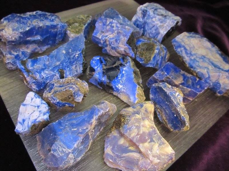 ☆原石300g詰め合わせ☆神秘のブルー発色！☆インドネシア スマトラ島