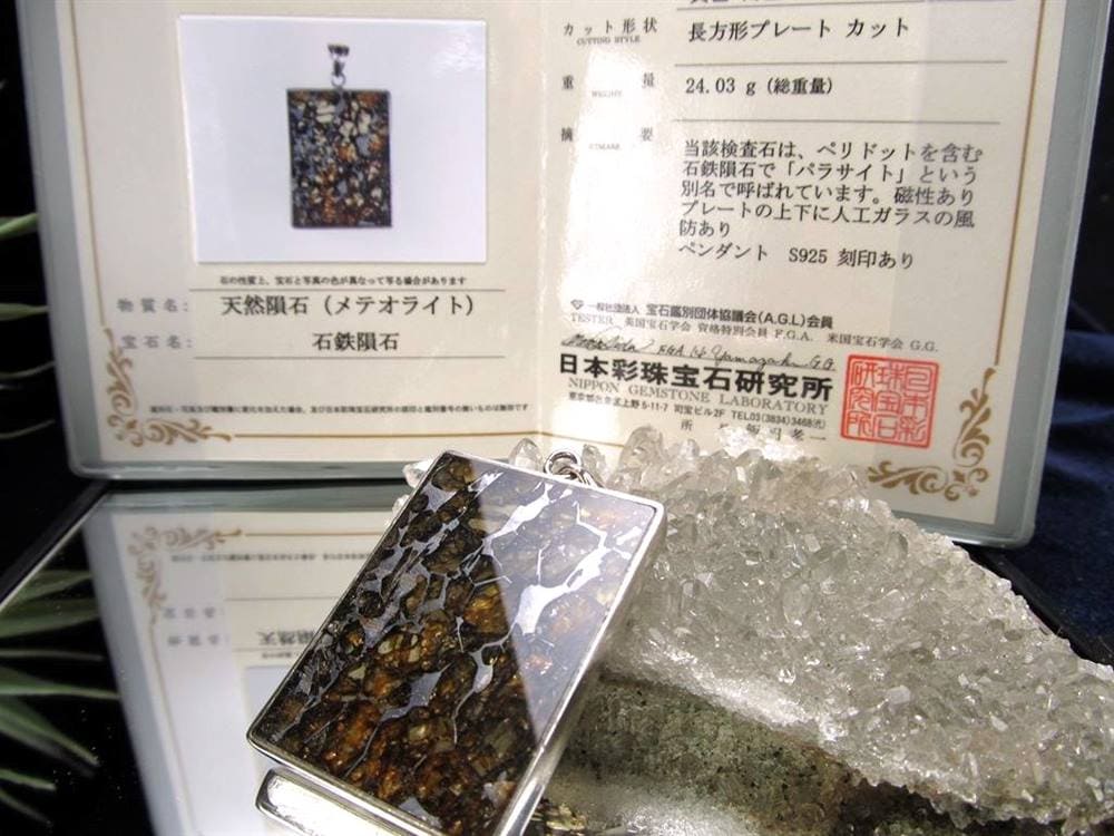 パラサイト隕石 アクセサリー ペンダントトップ 隕石 石鉄隕石