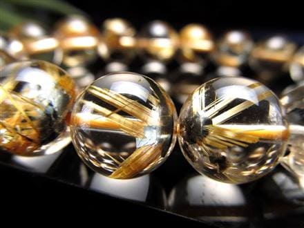 ゴールドルチル ブレスレット タイチン 金針水晶 天然石