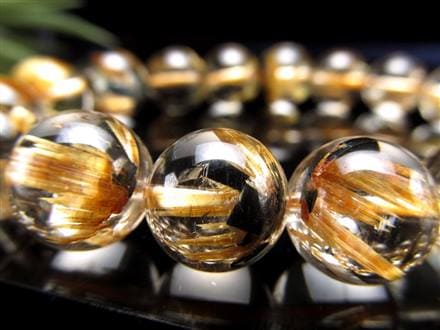 ゴールドルチル ブレスレット タイチン 金針水晶 天然石
