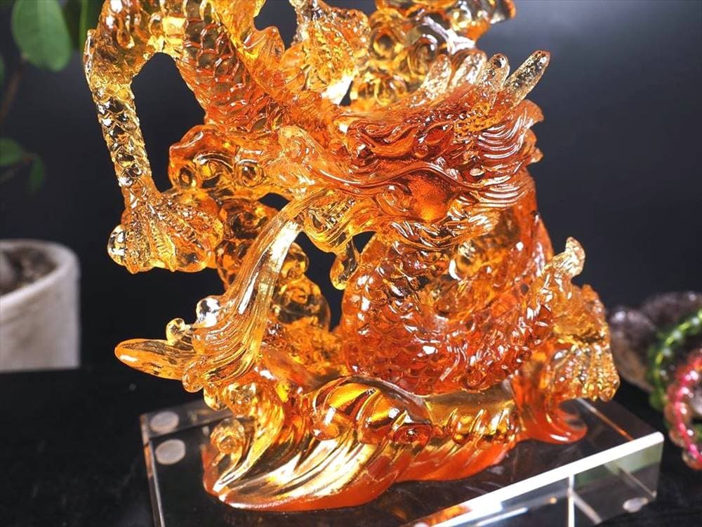 五本爪 クリスタルガラス 龍 龍神