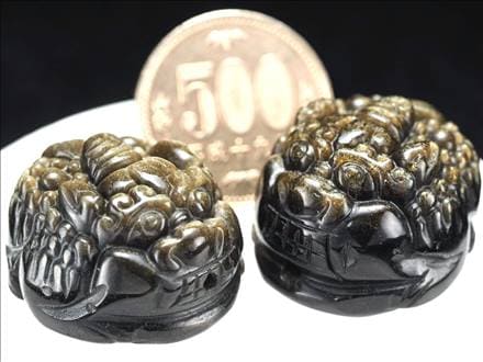 オブシディアン 黒曜石 プレート タンブル パワーストーン