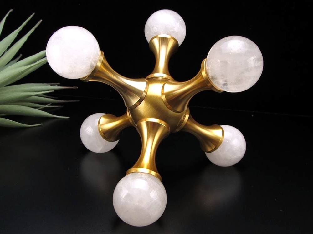 置物 オブジェ 分子 丸玉 水晶
