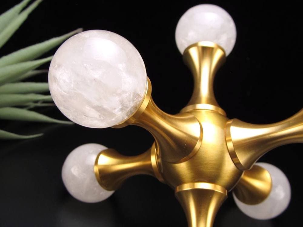 置物 オブジェ 分子 丸玉 水晶