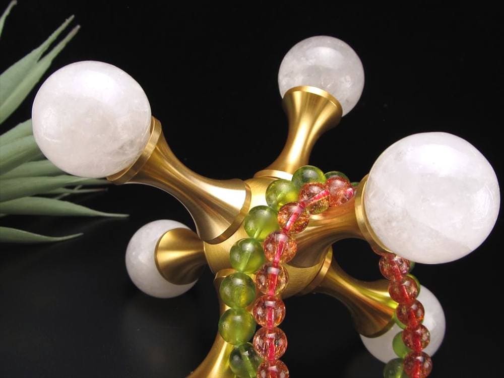 置物 オブジェ 分子 丸玉 水晶