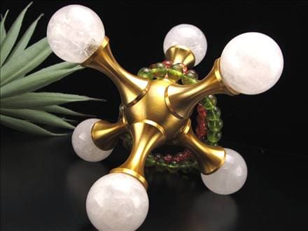 置物 オブジェ 分子 丸玉 水晶