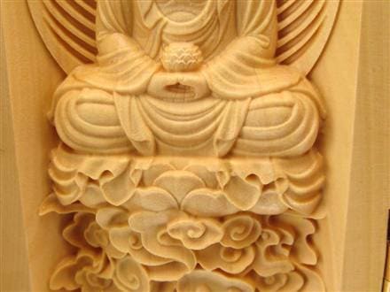 観音 置物 天然木 彫刻 仏教