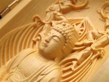 観音 置物 天然木 彫刻 仏教