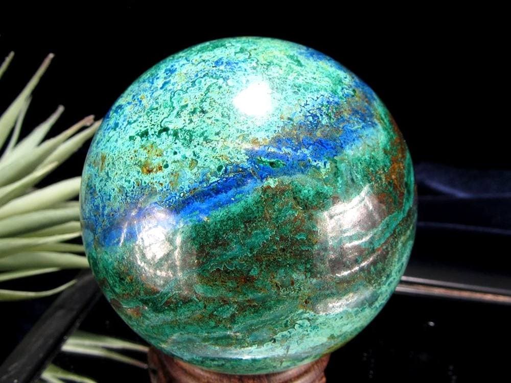 アズライト マラカイト アズロマラカイト 藍銅鉱 孔雀石 丸玉 置物 スフィア