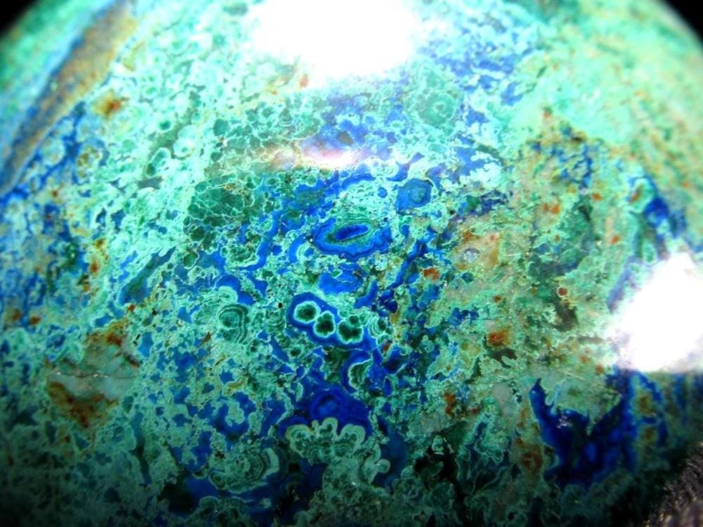 アズライト マラカイト アズロマラカイト 藍銅鉱 孔雀石 丸玉 置物 スフィア