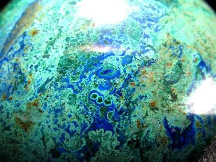 アズライト マラカイト アズロマラカイト 藍銅鉱 孔雀石 丸玉 置物 スフィア