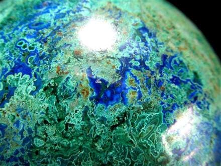 アズライト マラカイト アズロマラカイト 藍銅鉱 孔雀石 丸玉 置物 スフィア