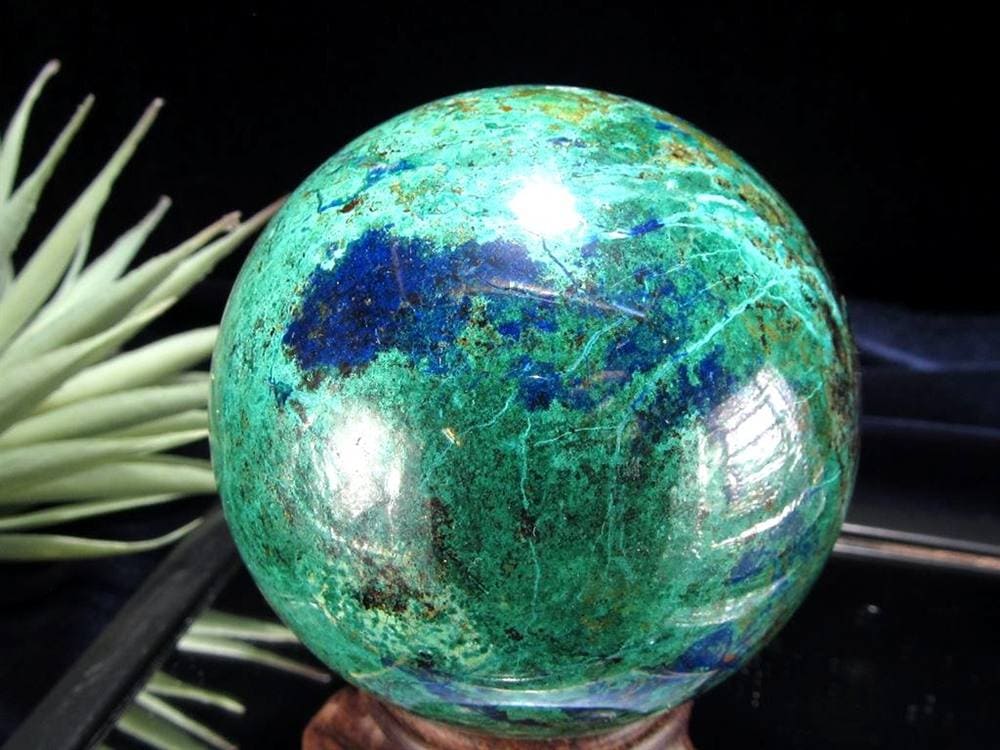 アズライト マラカイト アズロマラカイト 藍銅鉱 孔雀石 丸玉 置物 スフィア