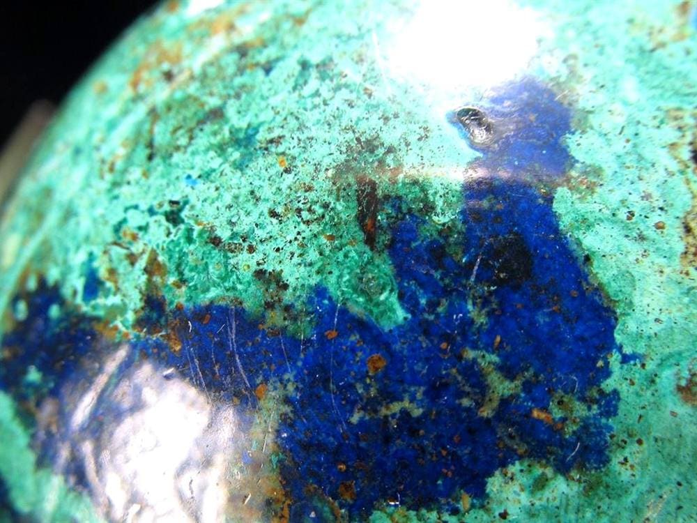 アズライト マラカイト アズロマラカイト 藍銅鉱 孔雀石 丸玉 置物 スフィア