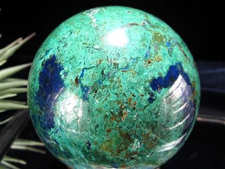 アズライト マラカイト アズロマラカイト 藍銅鉱 孔雀石 丸玉 置物 スフィア