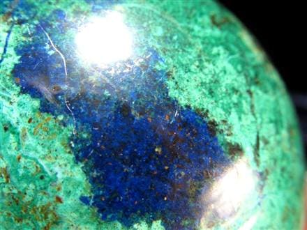 アズライト マラカイト アズロマラカイト 藍銅鉱 孔雀石 丸玉 置物 スフィア