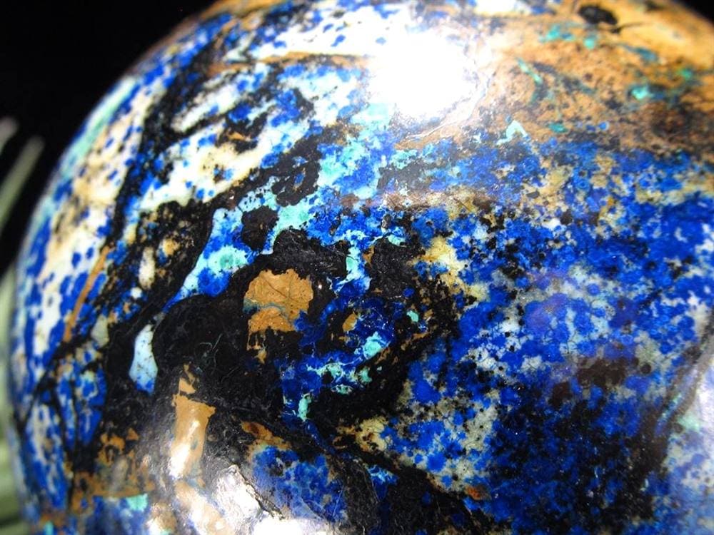 アズライト マラカイト アズロマラカイト 藍銅鉱 孔雀石 丸玉 置物 スフィア