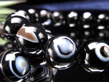 天眼瑪瑙 メノウ アイアゲート 天眼石 ブレスレット