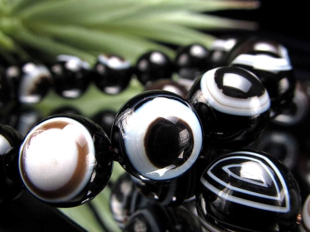 天眼瑪瑙 メノウ アイアゲート 天眼石 ブレスレット