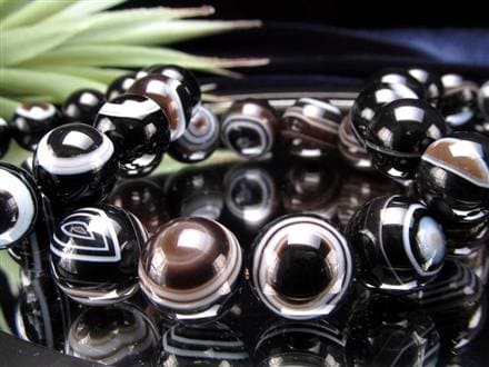 天眼瑪瑙 メノウ アイアゲート 天眼石 ブレスレット