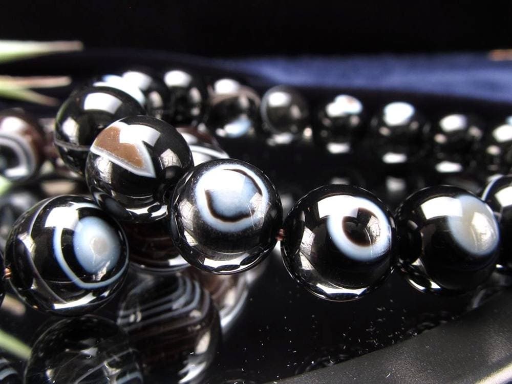 天眼瑪瑙 メノウ アイアゲート 天眼石 ブレスレット