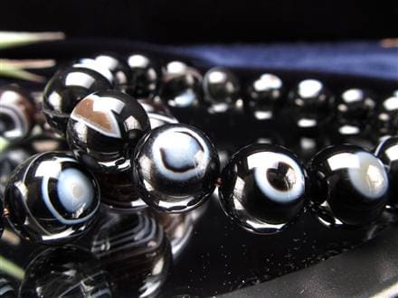 天眼瑪瑙 メノウ アイアゲート 天眼石 ブレスレット