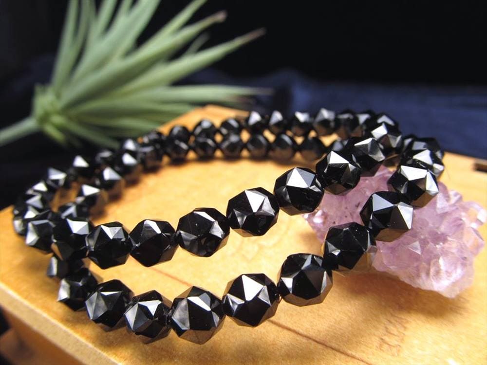 スピネル ブラックスピネル ブレスレット 尖晶石 8月の誕生石