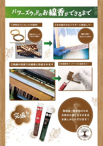 お香 線香 無香料 無添加 WORLD POWERS WOOD