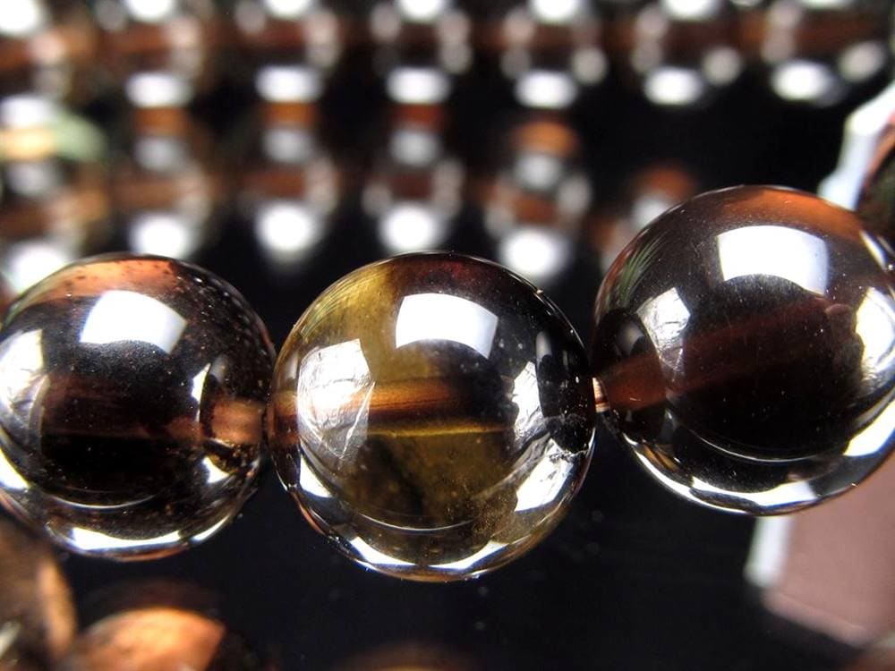 黒水晶 ブレスレット 黒平 モリオン 日本製