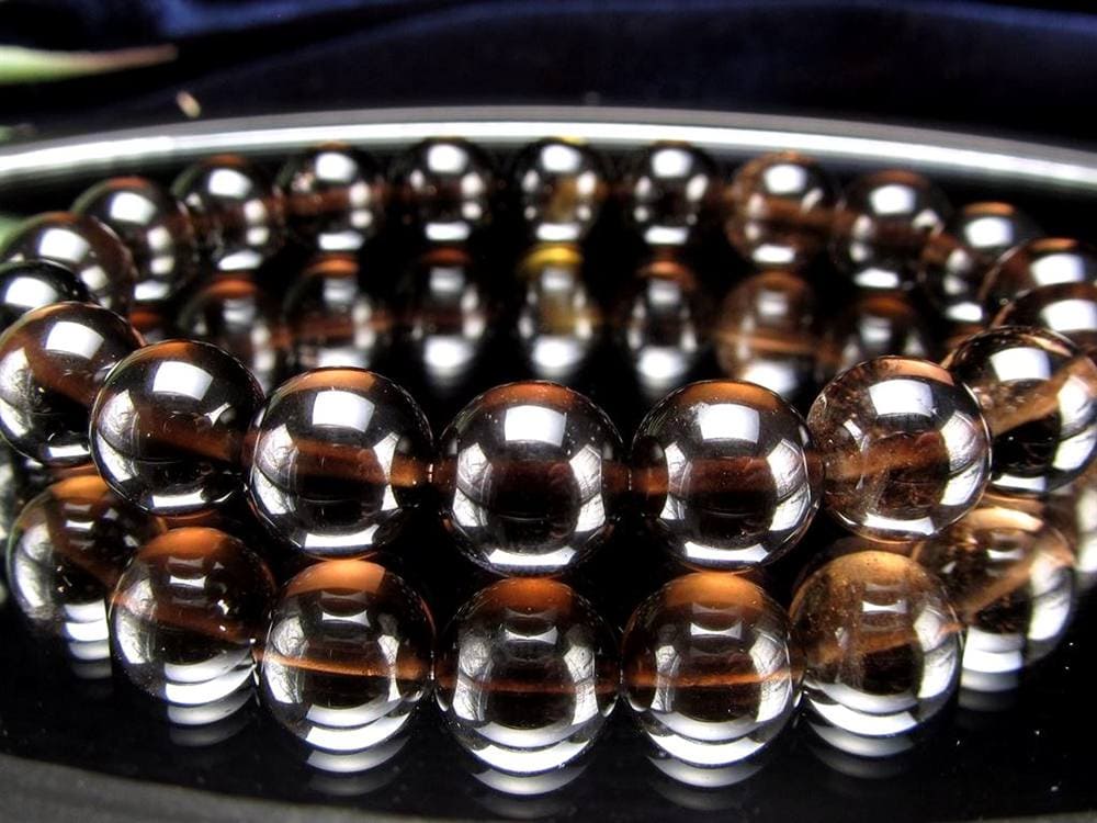 黒水晶 ブレスレット 黒平 モリオン 日本製