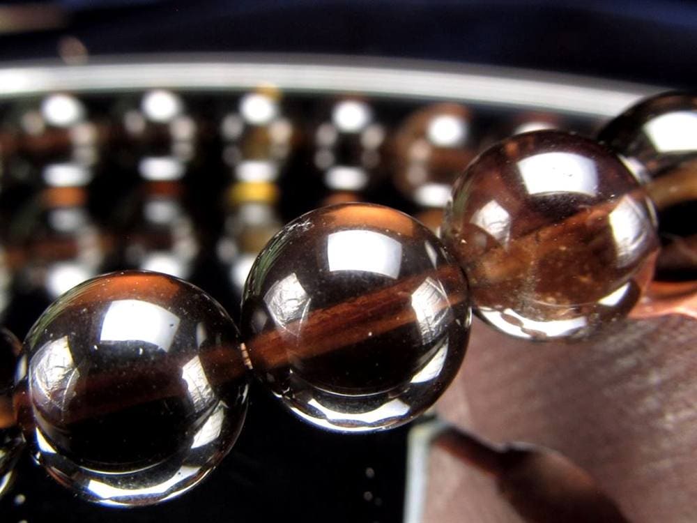 黒水晶 ブレスレット 黒平 モリオン 日本製