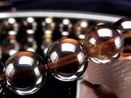 黒水晶 ブレスレット 黒平 モリオン 日本製