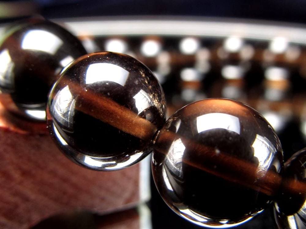 黒水晶 ブレスレット 黒平 モリオン 日本製