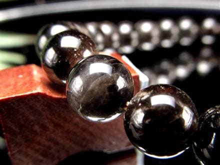 黒水晶 ブレスレット 黒平 モリオン 日本製