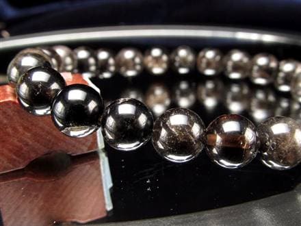 黒水晶 ブレスレット 黒平 モリオン 日本製