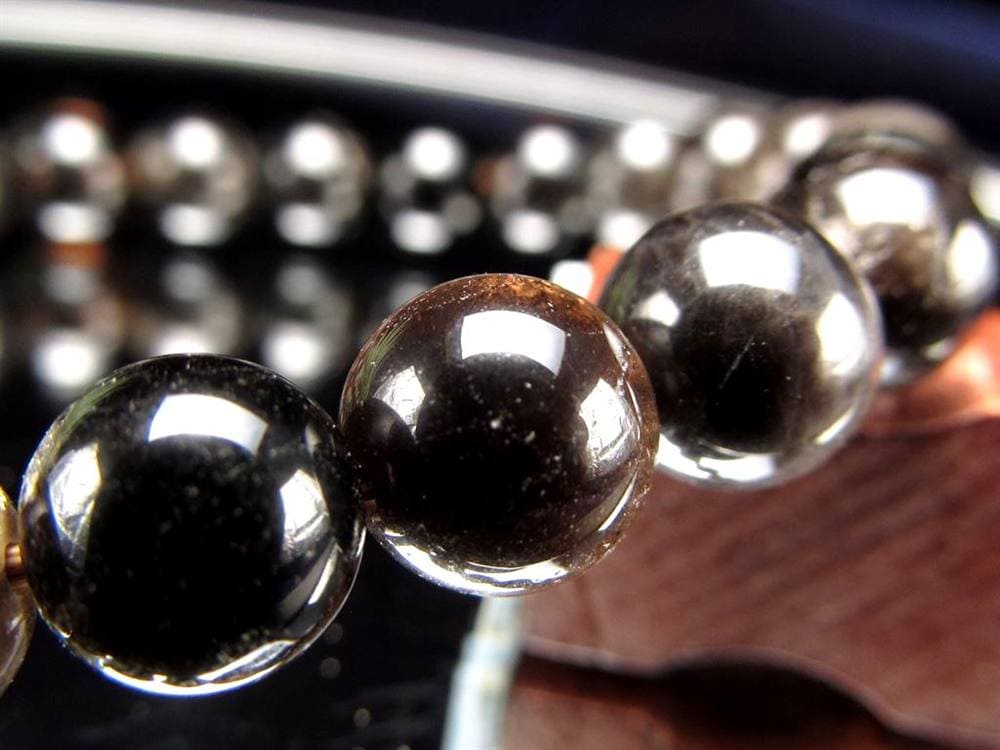 黒水晶 ブレスレット 黒平 モリオン 日本製