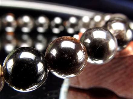 黒水晶 ブレスレット 黒平 モリオン 日本製