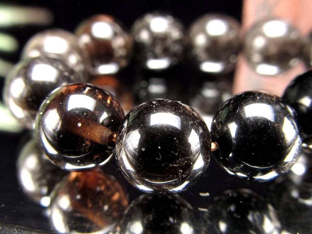 黒水晶 ブレスレット 黒平 モリオン 日本製