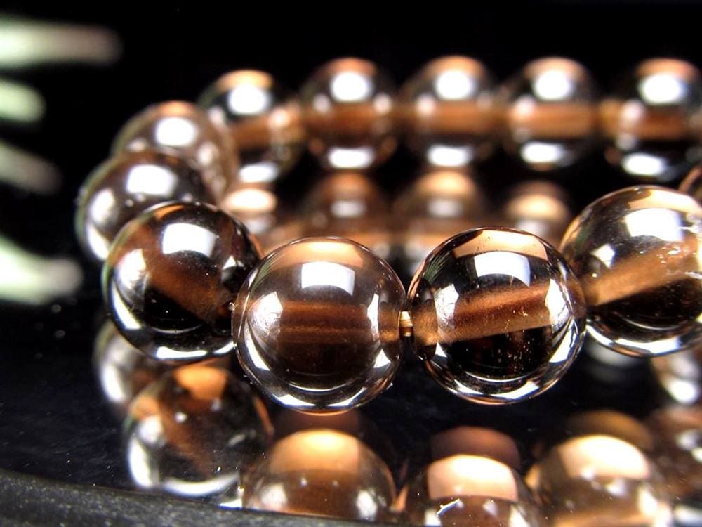 黒水晶 ブレスレット 黒平 モリオン 日本製