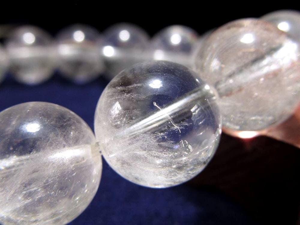 水晶 ブレスレット 黒平 クォーツ 日本製