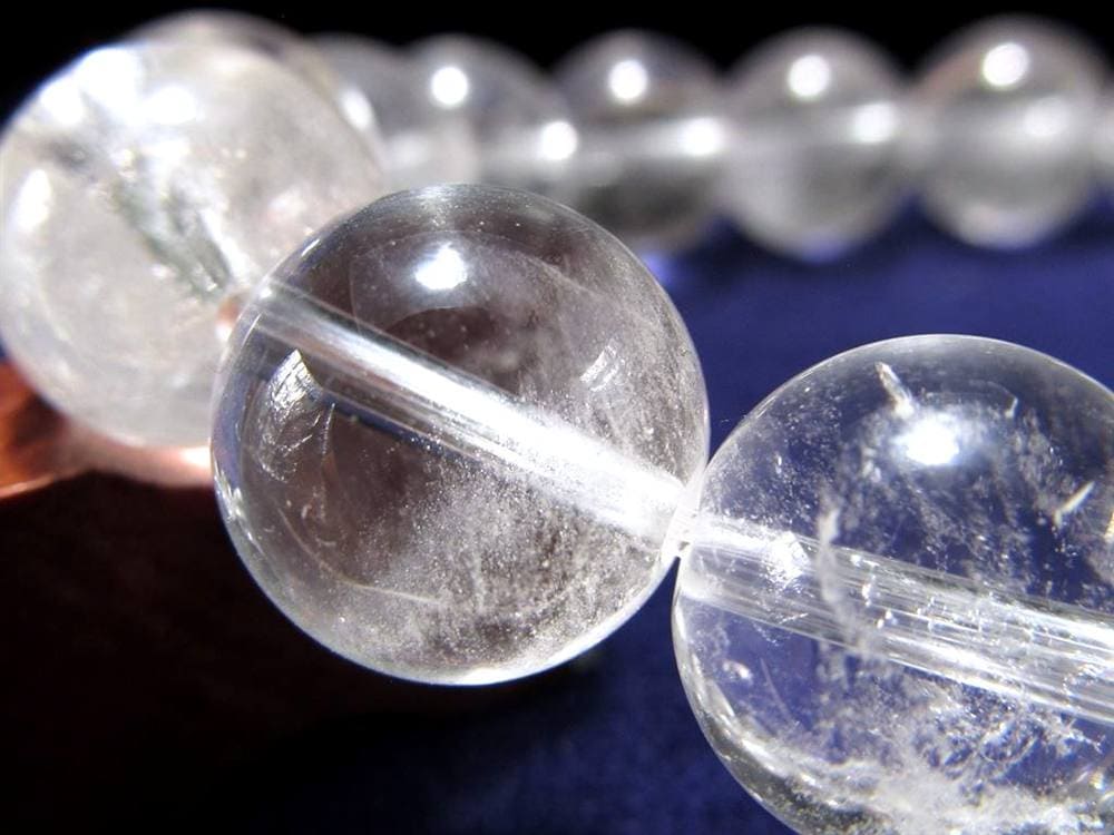 水晶 ブレスレット 黒平 クォーツ 日本製