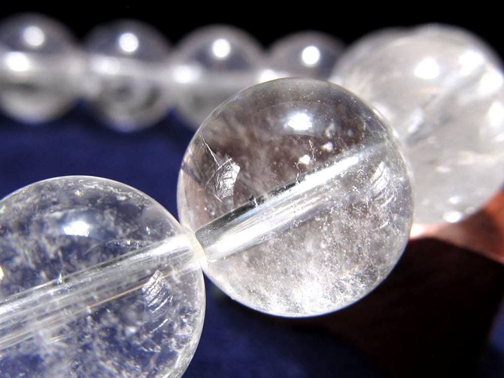 水晶 ブレスレット 黒平 クォーツ 日本製