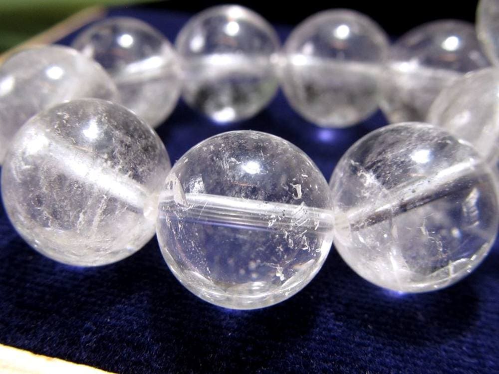 水晶 ブレスレット 黒平 クォーツ 日本製