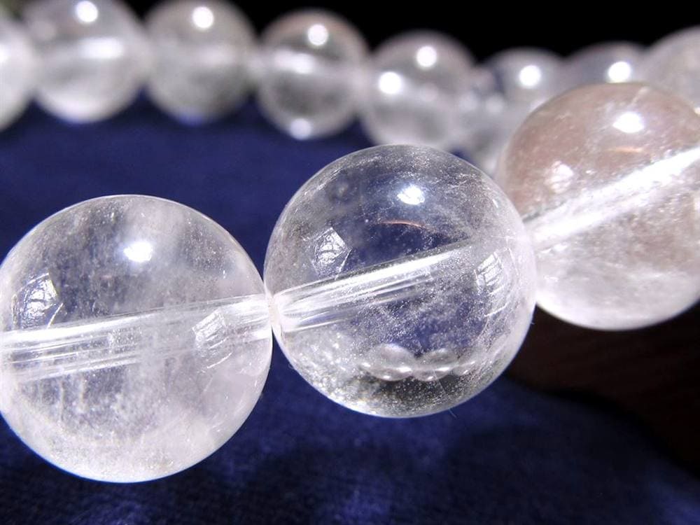 水晶 ブレスレット 黒平 クォーツ 日本製