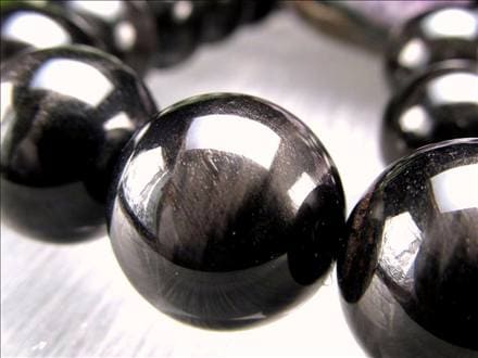 ブラックタイガーアイ,虎目石,タイガーアイ,ビーズ連,連材