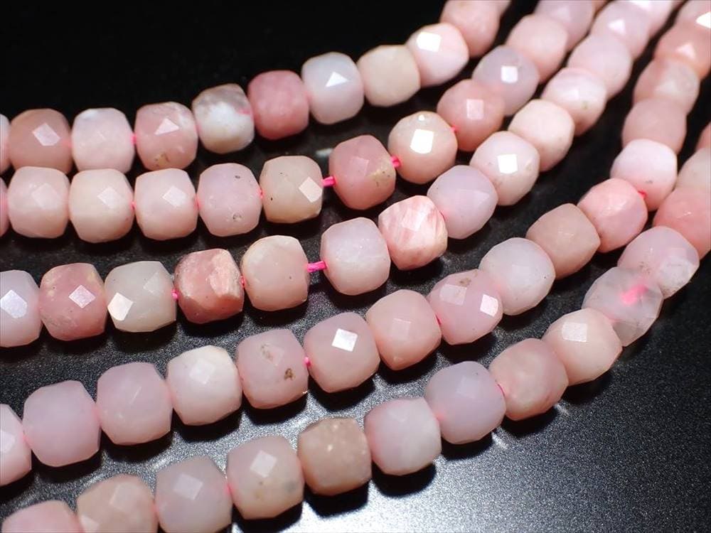 連 キューブカット アクセサリー パーツ 天然石