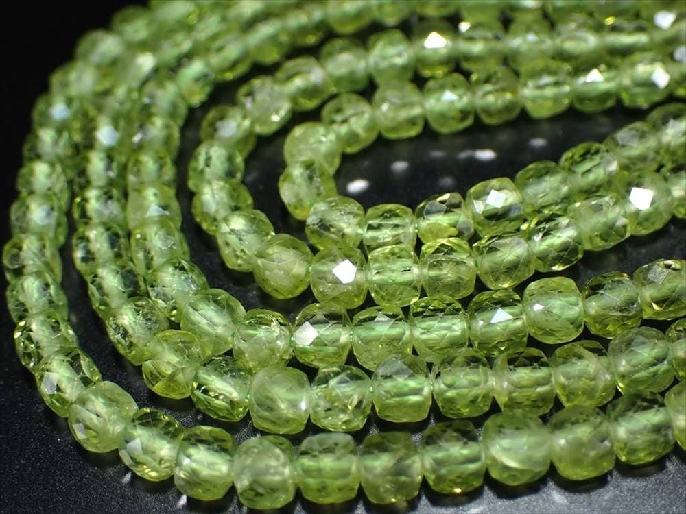 連 キューブカット アクセサリー パーツ 天然石