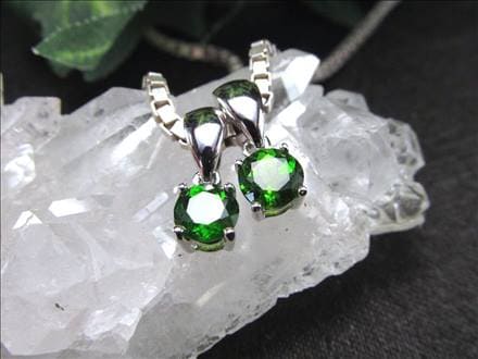 クロムダイオプサイト ペンダントトップ ネックレス アクセサリー Silver925